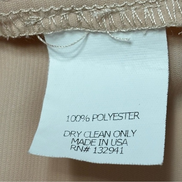 Amanda Uprichard Beige 100% Polyester Cold Shoulder Blouse - Picture 6 of 6